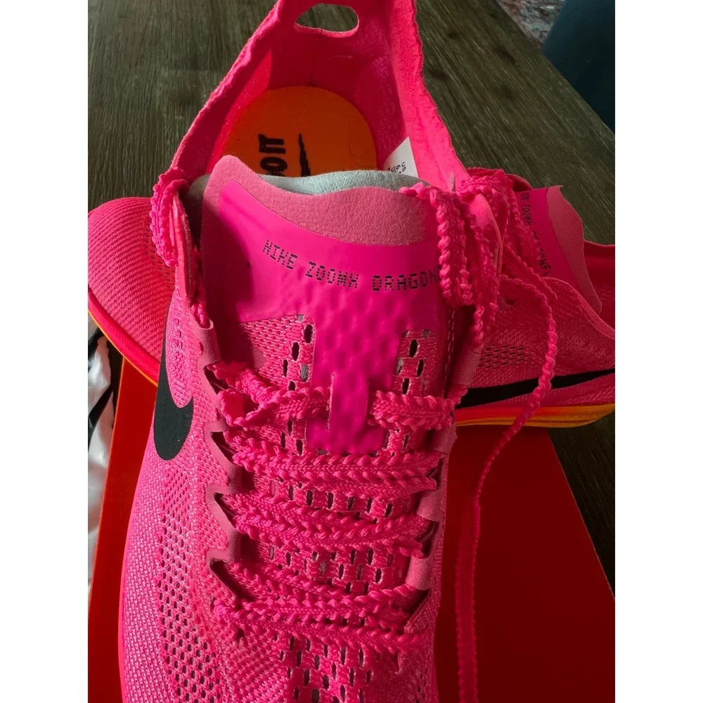 NIB Nike ZoomX Dragonfly Hyper Pink Laser Orange Track Spikes CV0400-600 M6.5 W8